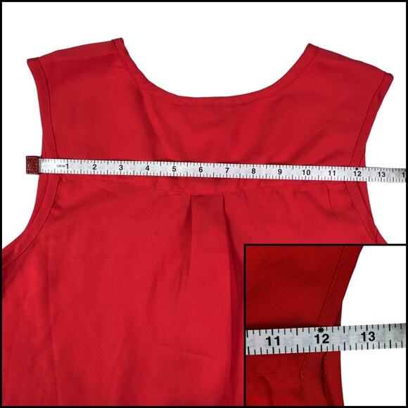 Mileage Partial Zip Up Sleeveless Chiffon Tank Top Bundle Size L Orange Purple - Picture 5 of 15